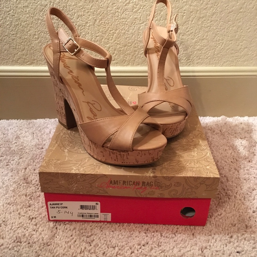 Never worn cork wedge!